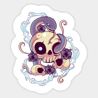 Skull Snake Kawaii Sticker